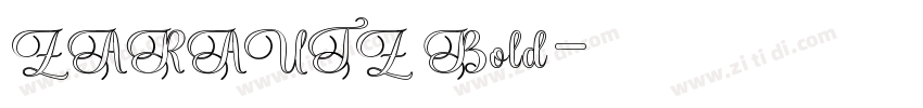 ZARAUTZ Bold字体转换